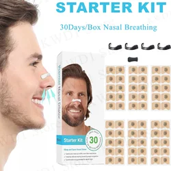 60 pçs esporte dilatador nasal sono dilatadores de respiração nasal starter kit nariz respirar tiras tiras nasais magnéticas reduzir o ronco