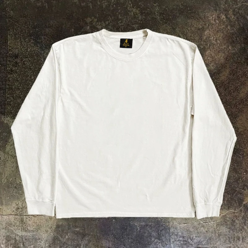 Long Sleeve 310 Pure Cotton Men's T-Shirt Upward Hero Non-Light American Style Couple's T-Shirt Youth Loose Fit Printed Tee