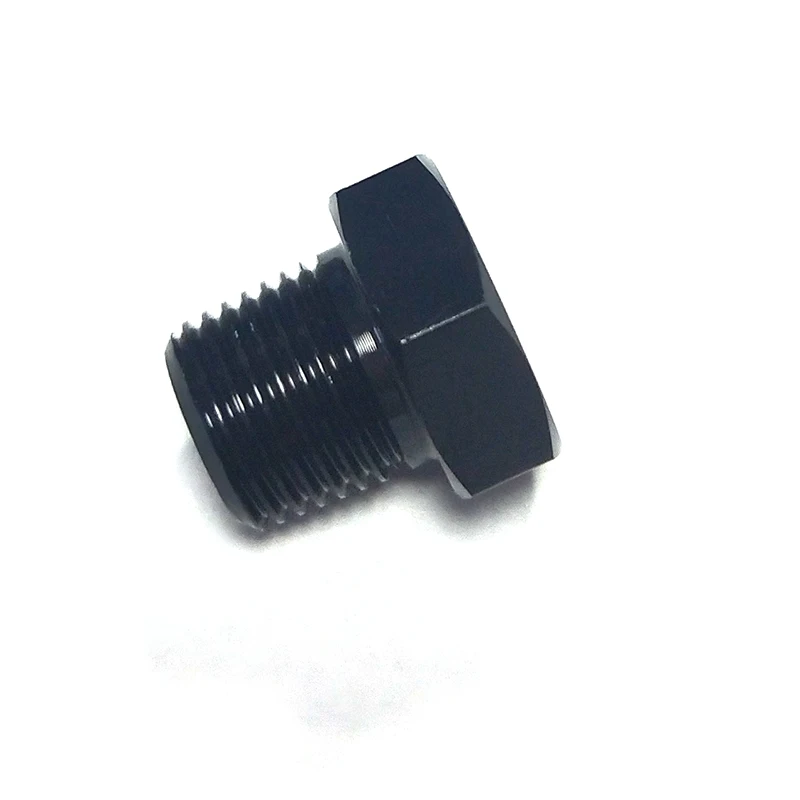 Black Anodized 1/8 NPT Male Pipe Plug Aluminum Hex Head Cap Car Oxygen Sensor LS Engine Fuel Pump Adapter Fitting