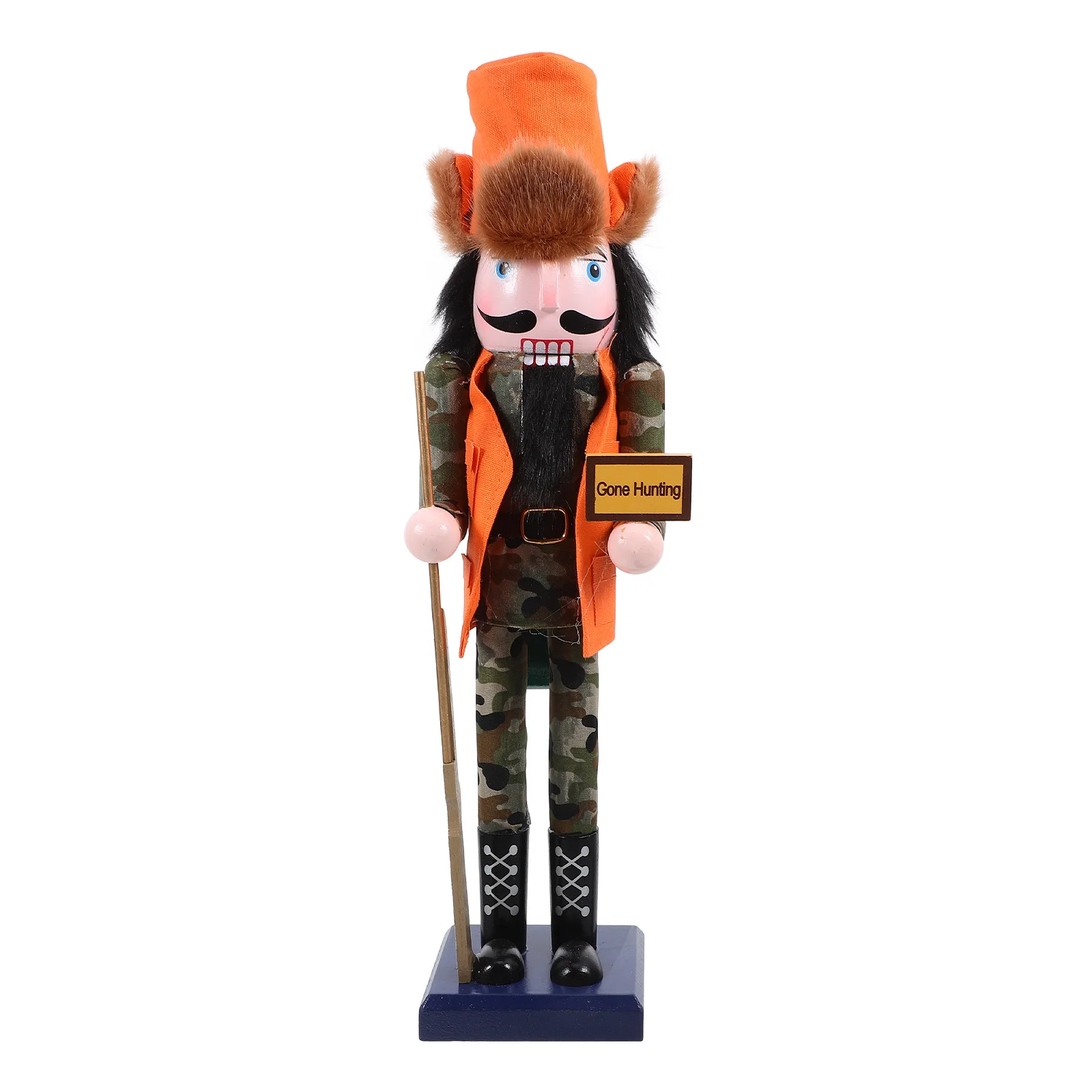 

Christmas Nutcracker Figure Wooden Xmas Decor Small Statue For Holiday Home Mantel Shelf Display Wooden Nutcracker