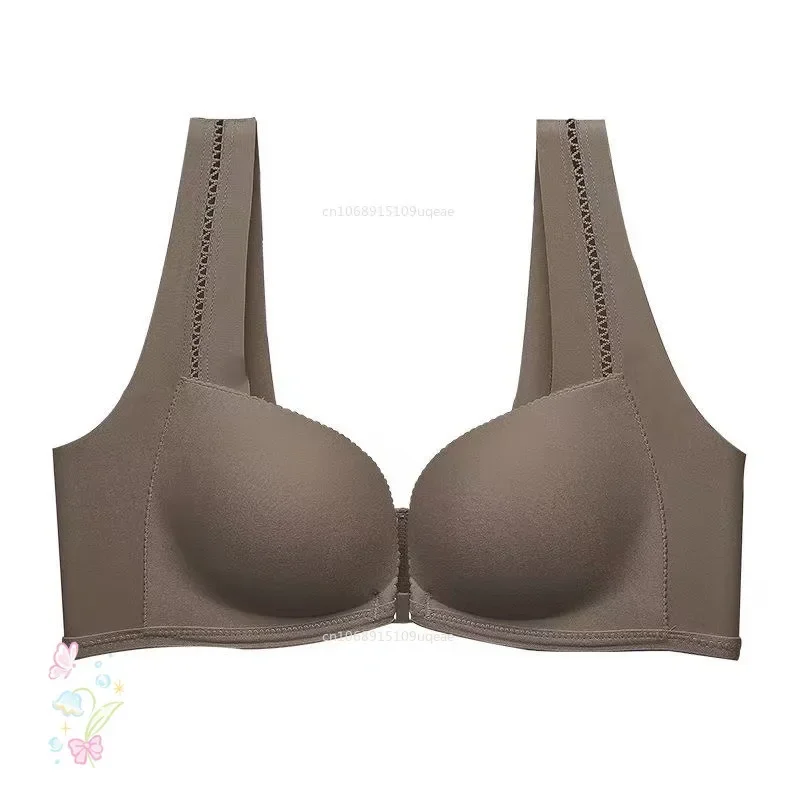 Ropa interior sin costuras con botón frontal, lencería de sujetador ajustable para evitar flacidez, pechos pequeños para mujer