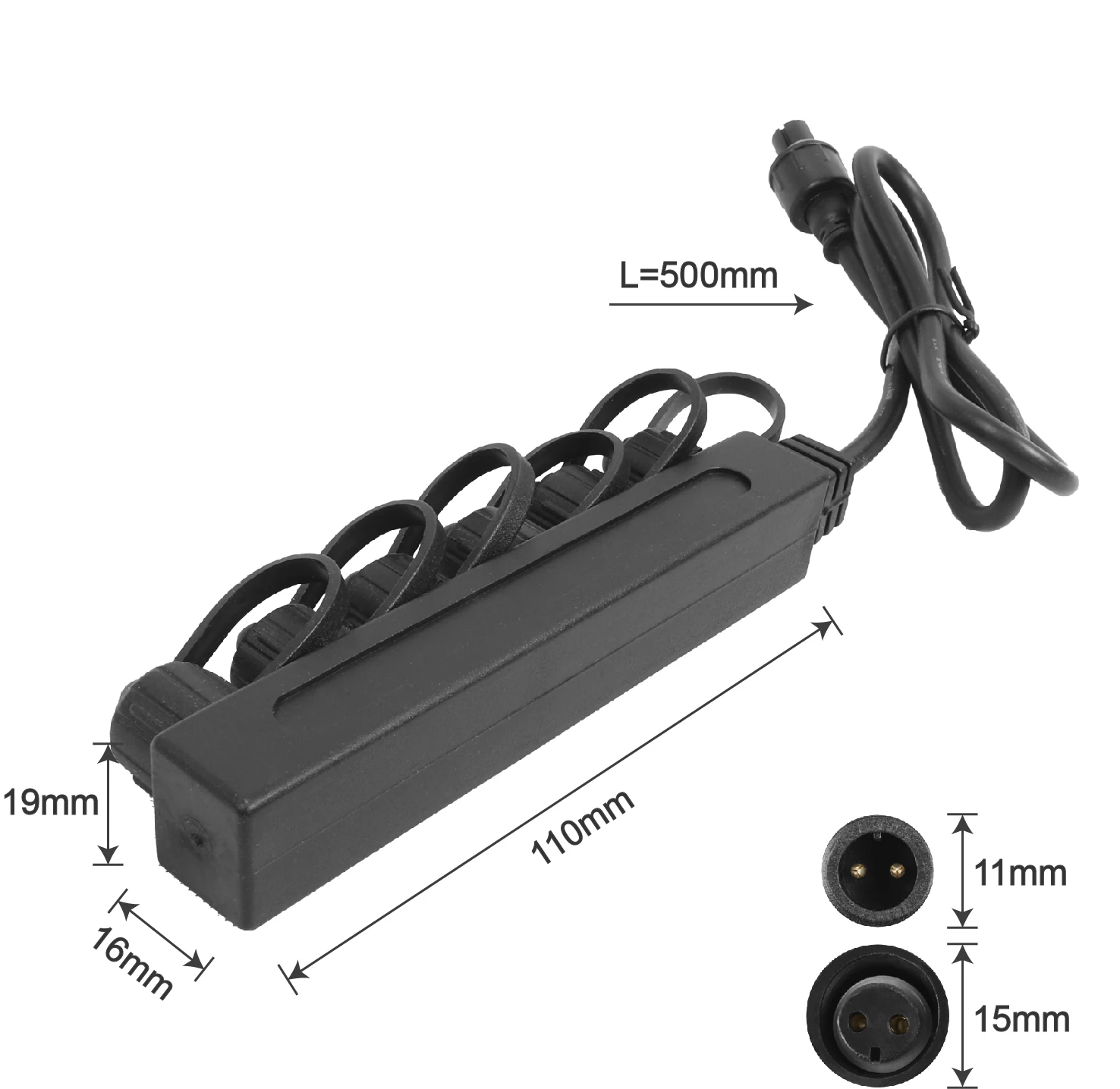 2PIN/4PIN Connector Waterproof IP67 6-way Junction Box Socket  with Screw Cap (FOR LED Deck Light/Floor Light/Underground Light)
