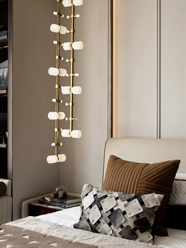 

Nordic Modern Design Gold Black Stainless Steel Chandeliers Elegant Lustre Home-applicants Led Dimmable Lightings For Bedroom