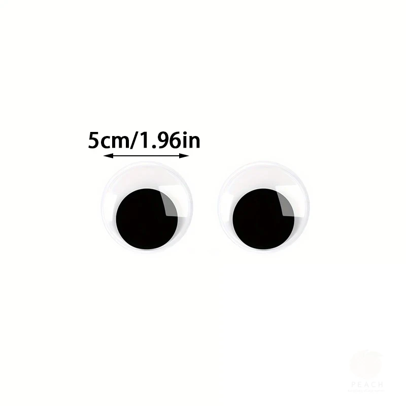 1 Paar Zelfklevende Leuke Enorme Googly Ogen Koelkast Muur Sticker Grappige Grote Zwarte Plastic Ogen Sticker Diy Scrapbook Poppen Oogbol