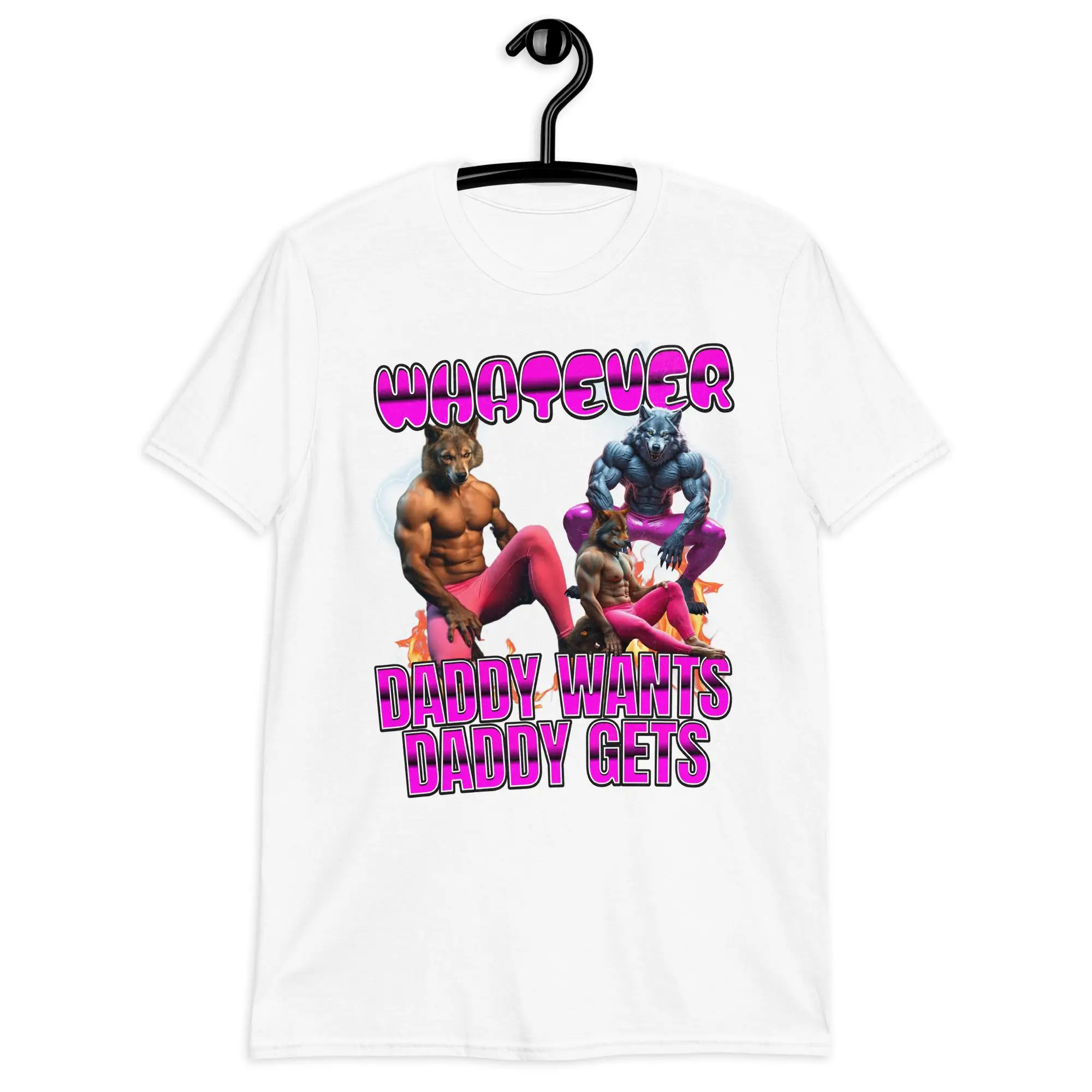 قميص Werewolf Meme المضحك: تي شيرت صيفي برسومات فكاهة للبالغين للرجال والنساء تي شيرت فضفاض وجيد التهوية