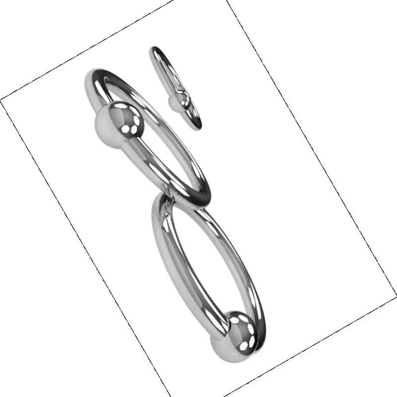 SexyToy Metal ColorRound Cockring Male Chastity Device StainlessSteel Penis Plug Dick  Ring Bondage Belt Customizable Delay loop view 6