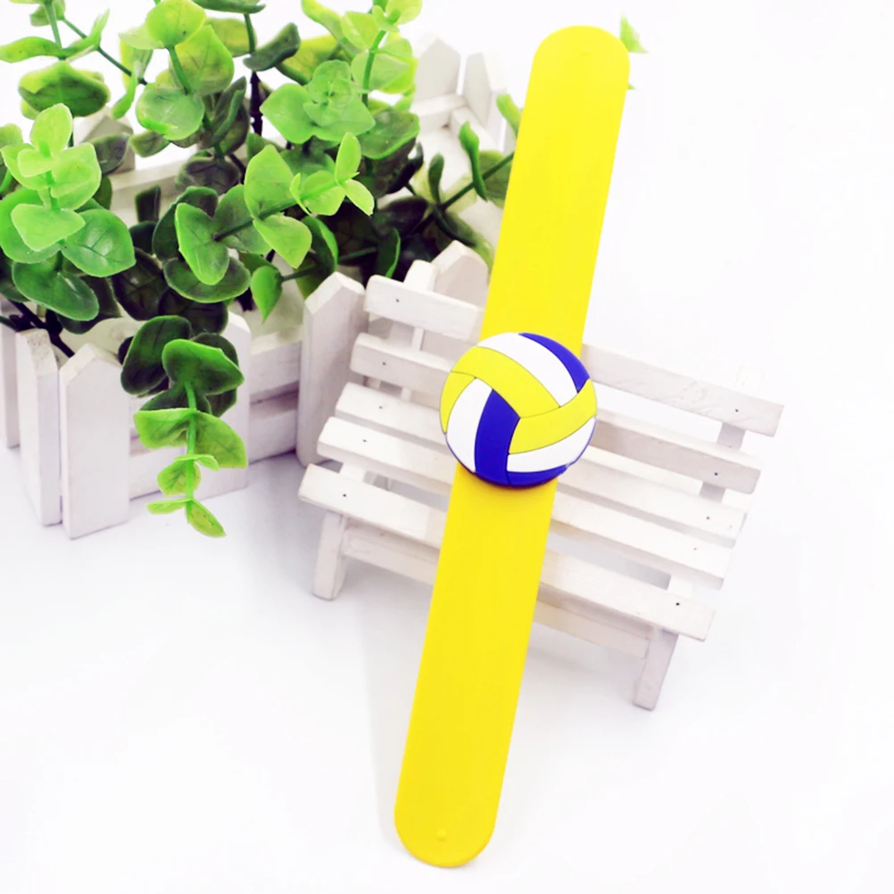

6 Pcs Ring Bracelet Football Slap Bracelets Wristbands Kids Sports Basketball for