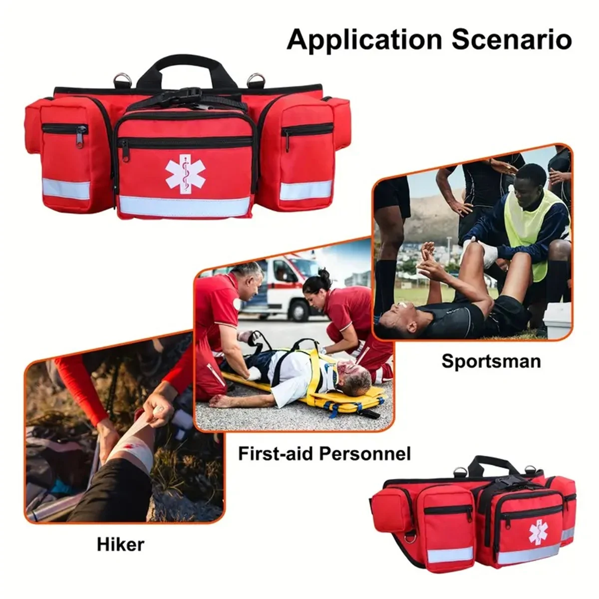 Waterproof Flame-retardant Rescue Empty Medical Bag Large Capacity Flood Relief Emergency Kit Escape Backpack Home First Aid Kit