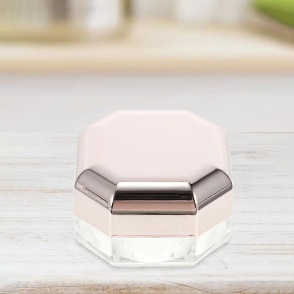 3 Pcs Powder Box Loose Cases Leak Sun Protection Makeup Holder Octagonal Shape Boxes Women Supply Woman Gloss