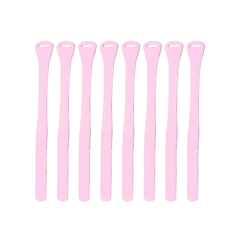 8pcs Silicone Bundle Lifter Avoid Touching Toilet Seat Cover Lifter Handle Bathroom Accessories (Pink)