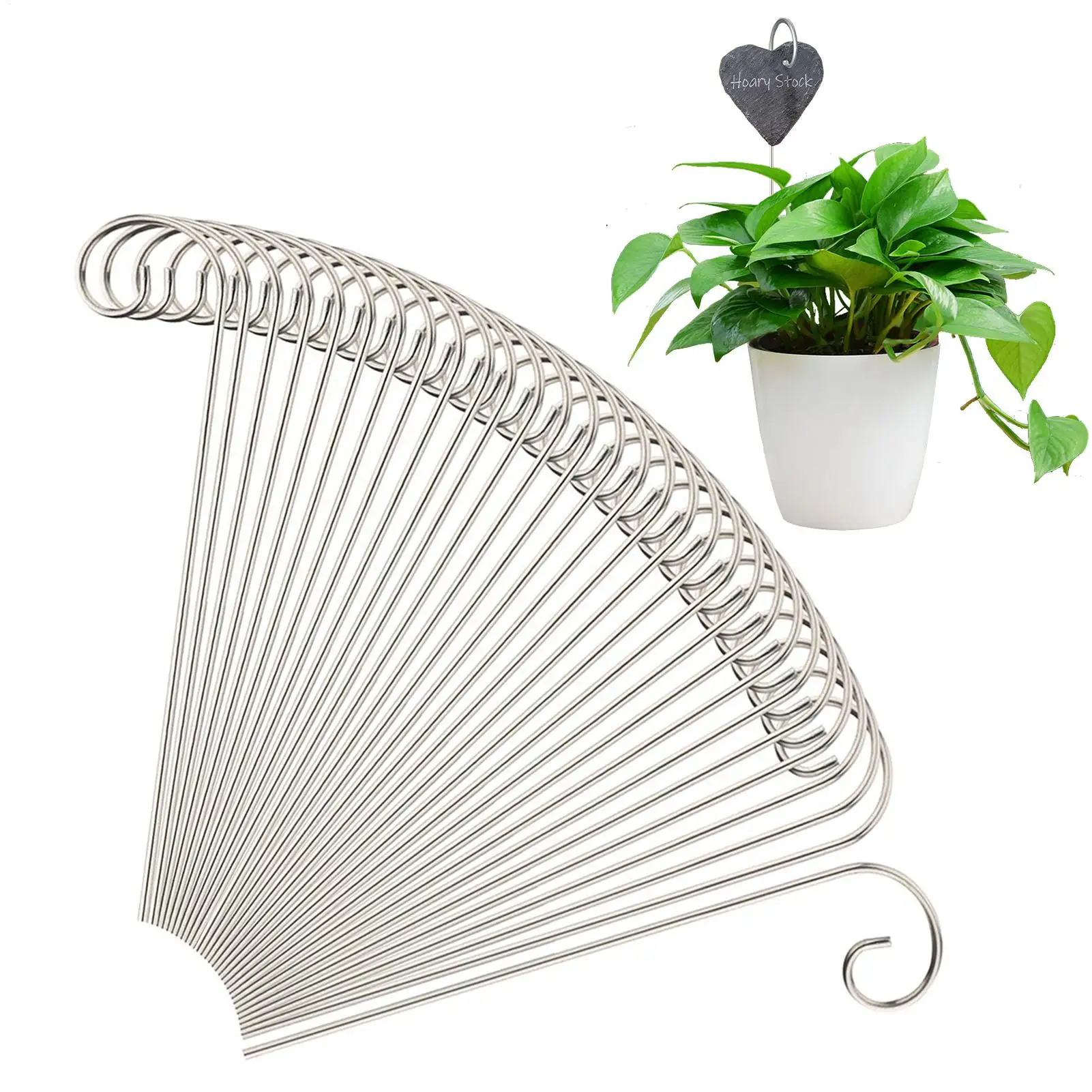 

Garden Metal Tag Hanger Garden Labels Hooks 30 Pieces Flower Signs Holder Stakes Rack For Outdoor Flower Vegetable Tree Home