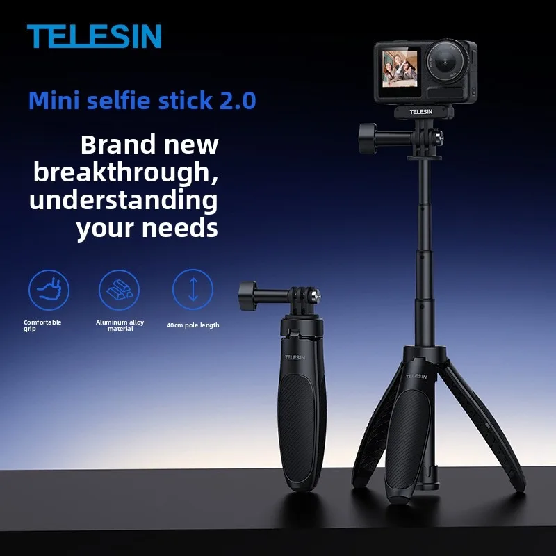 

2.0 Mini Selfie Stick DJI Osmo 360 Panoramic Camera action5/4 Tripod GoPro13 Selfie Stick Tripod Accessories
