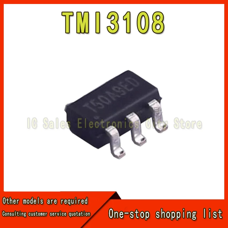 10 Stks/partij TMI3108 TMi3108 SOT23-5 Zeefdruk T50A T50A9 Synchrone Buck Converter Chip