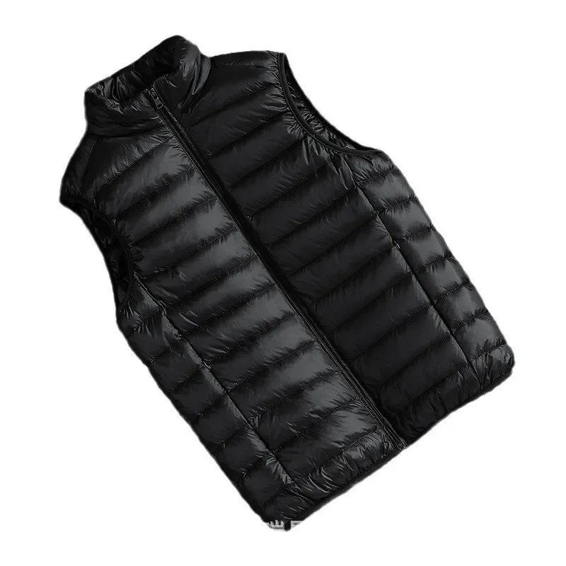 Men's Fashionable Casual Lightweight Feather Cotton Vest 2024 New Style Loose Fit Spring Autumn/Winter Season Down Coats