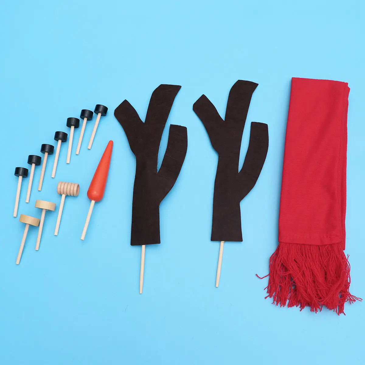 

15Pcs Snowman Outfit Set Handmade Material Decoration Kit for Seasonal Holiday Dress Up Game Supplies Snowman Decorating Kit