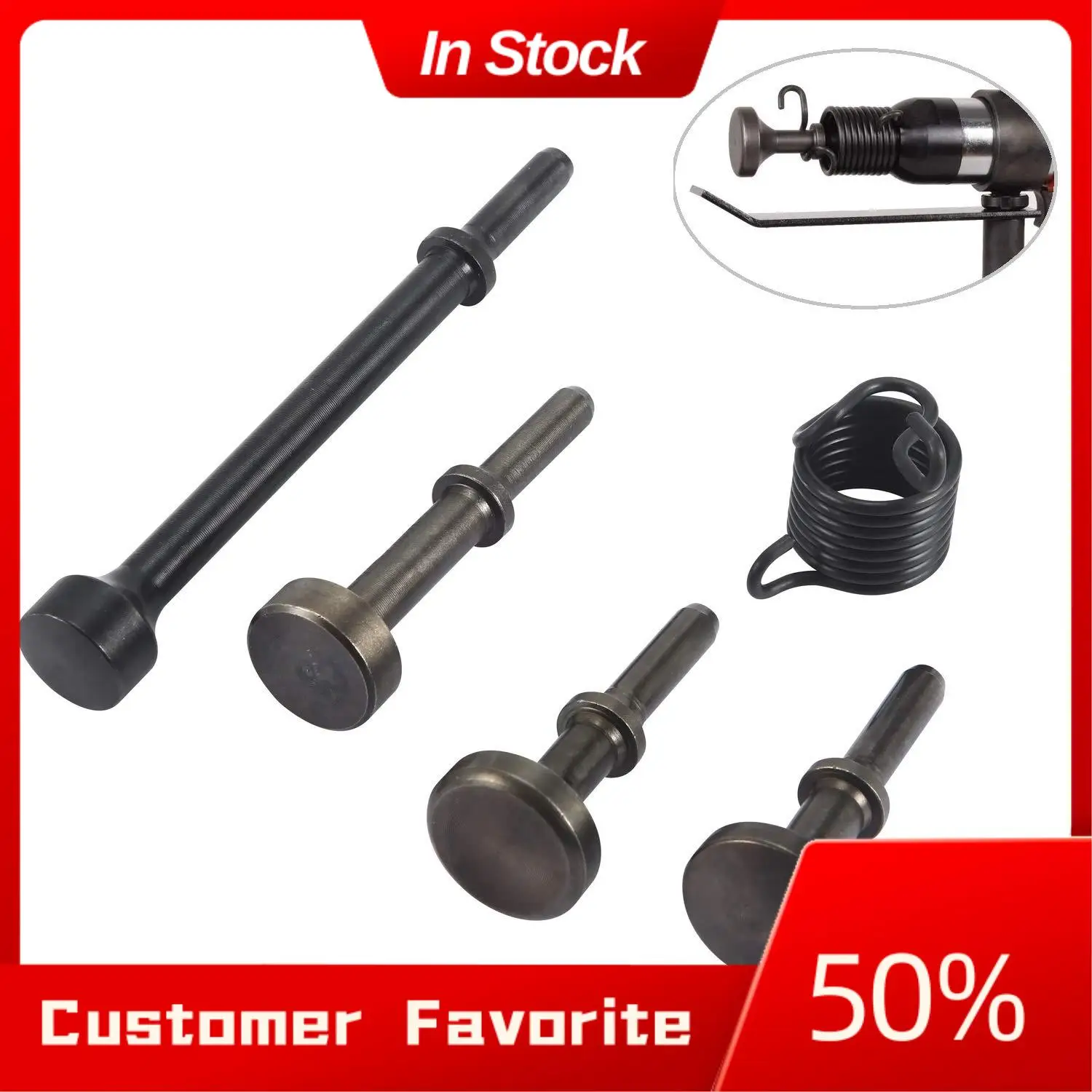 AT03 Top 5 uds martillo de aire Kit de herramientas de brocas de cincel neumáticos y 7 Uds Kit de herramientas de martillo de remache de aire neumático de alisado de servicio
