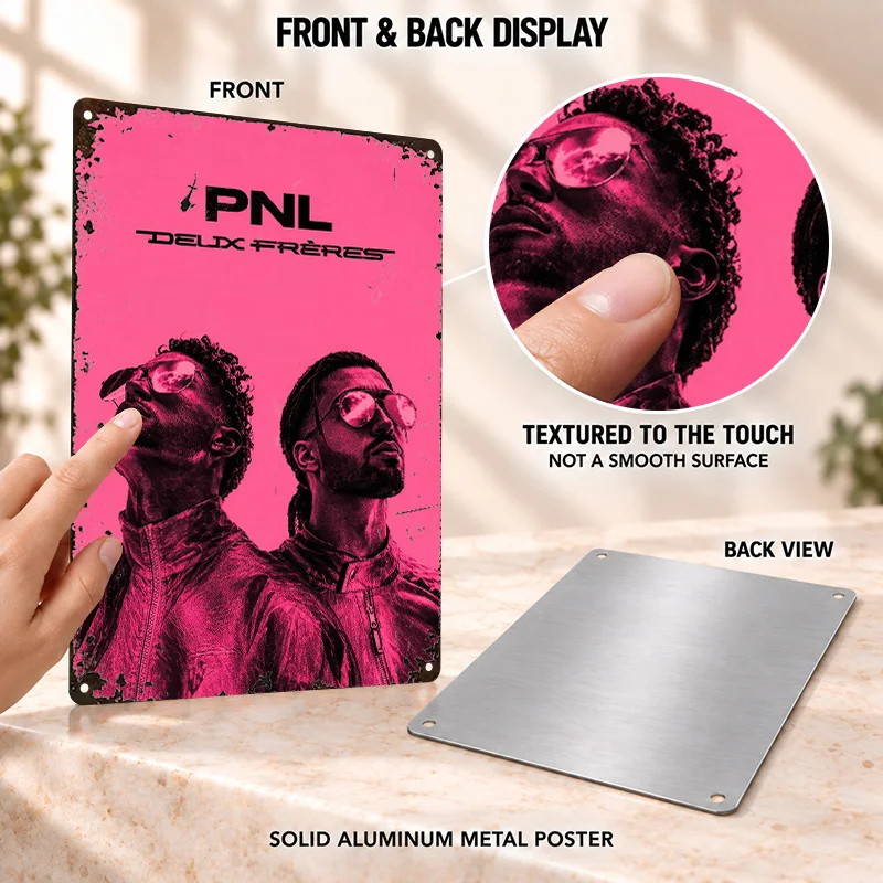 PNL Printed Posters Bold Decorative Graphic Creative Workspace Wall Art Customized Aluminum Metal Sign Thoughtful Fan Keepsake