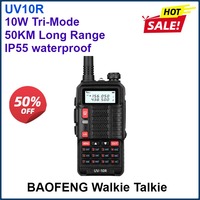 BF-UV10R BAOFENG UV-10R Walkie Talkie10W Tri-Mode High Power Dual Band Two Way Radios 50KM Long Range Communication Transceiver