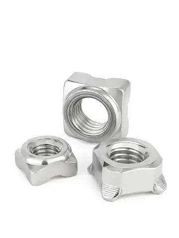 DIN 928 304 Paslanmaz Çelik Kare Kaynak Somunları Köşe Nokta Kaynak Lehimleme Somunu M4-M12