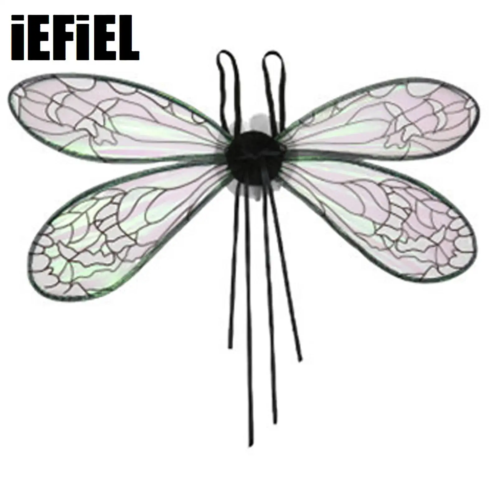 

Women's Iridescent Organza Fairy Butterfly Wings for Stage Performance Cosplay Costume Halloween Dress Up Party Dragonfly Angel