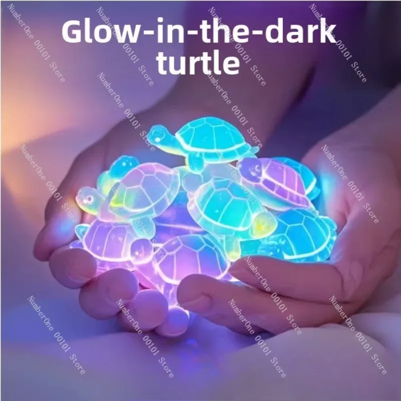 Micro landscape luminous turtle decoration accessories moss small fish tank landscaping can choose colors