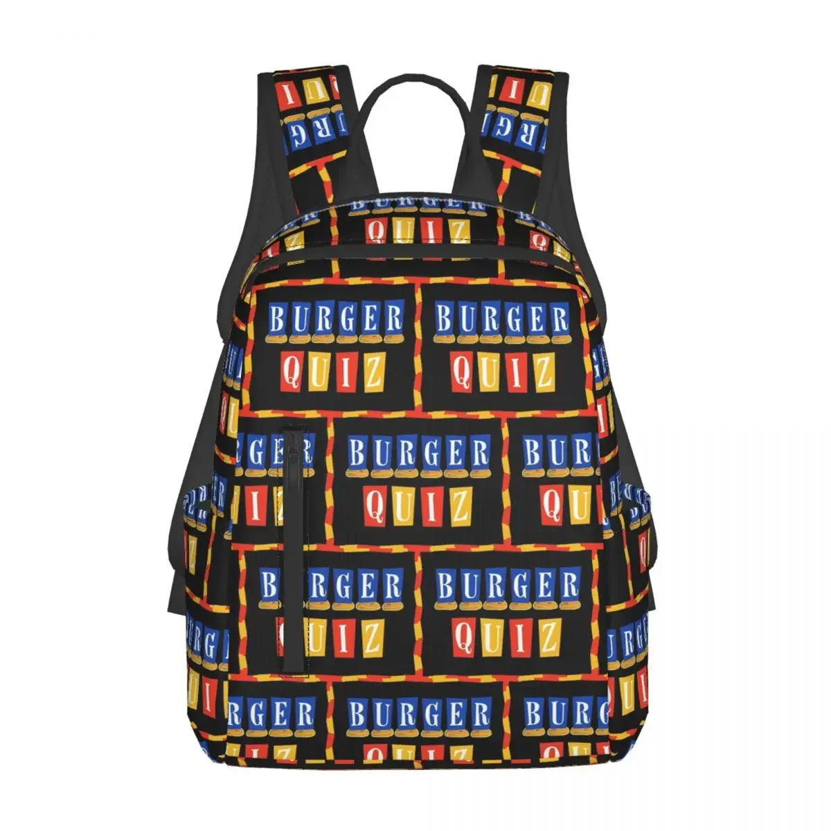 Burger Quiz New Logo Backpack Large Capacity Kids BookBag School Bag Shoulder Bags for Men Women