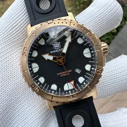 STEELDIVE Men Diver Watch Military Bronze 10000M Waterproof Automatic Mechanical Wristwatch Luminous Sapphire NH35 Ceramic Bezel