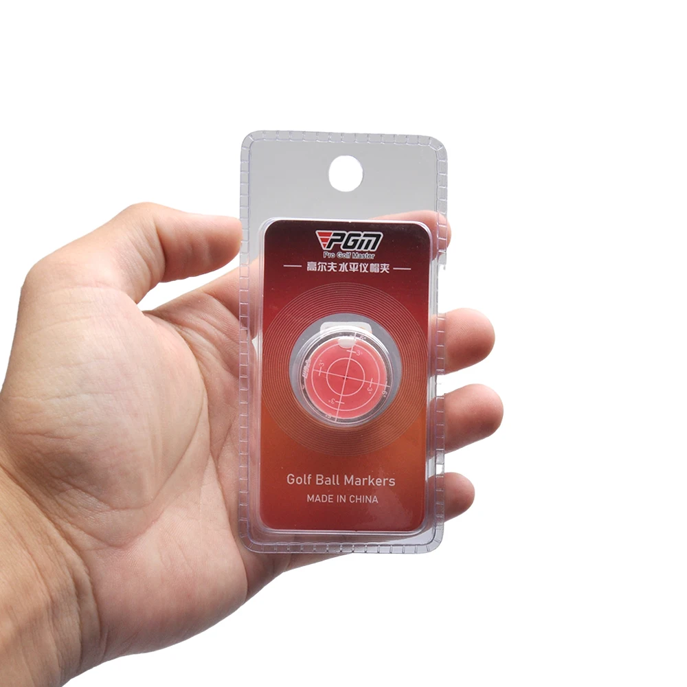 PGM Golf Level Function Marks Magnetic Cap Clip Golf Ball Marker Level Meter Cap Clip Marker Ball Position Marker