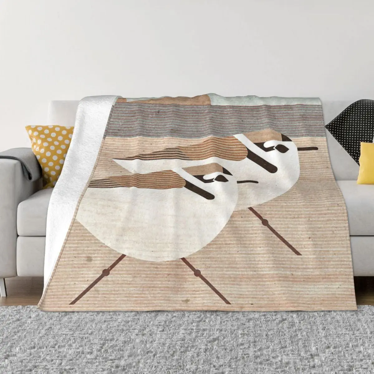 Snowy Plovers Home Blankets Quilt For Bed Thin Wadding Blanket Throw Blanket