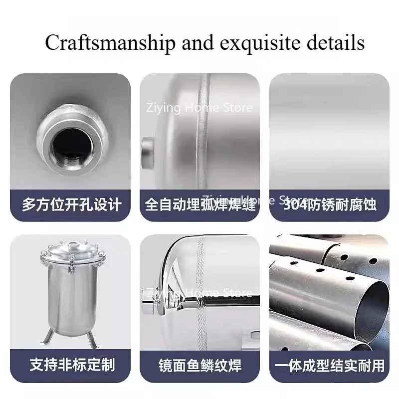 1L 2L 3L Air Compressor Tank Air Pressure Tank Small Gas Storage Tank Vacuum Buffer Stainless Steel Gasholder
