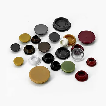 10 Stück 8 mm–18 mm, schwarz, weiß, grau, transparent, braun, gelb, weiche Gummi-Lochkappen, Steckerabdeckung, aufsteckbare Dichtung, Endkappe, Dichtungsstopfen