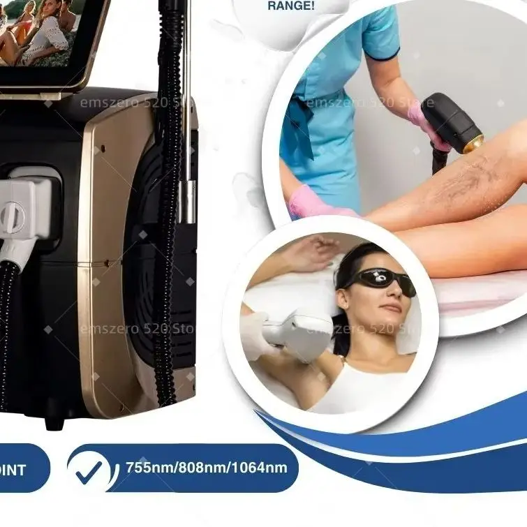 

4000W 808nm Semiconductor Laser Hair Removal Device, Used for Permanent Hair Removal With Countless Flashes, 3 Modes