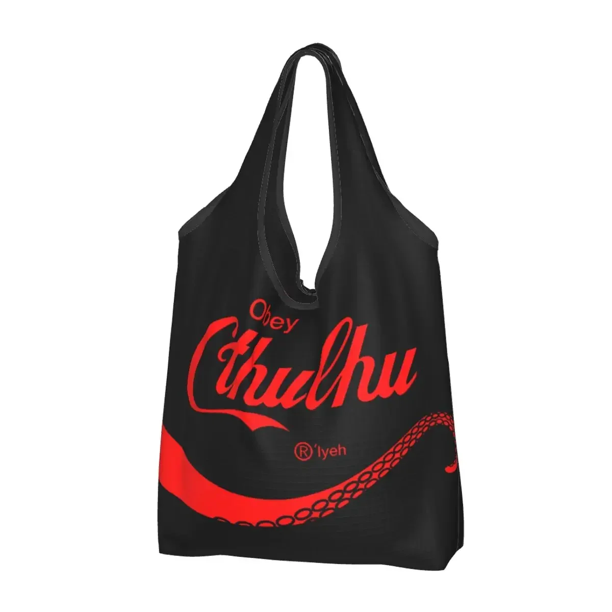 

Cute Fashion Brand Call Of Cthulhu Shopping Tote Bags Portable Lovecraft Grocery Shopper Shoulder Bag