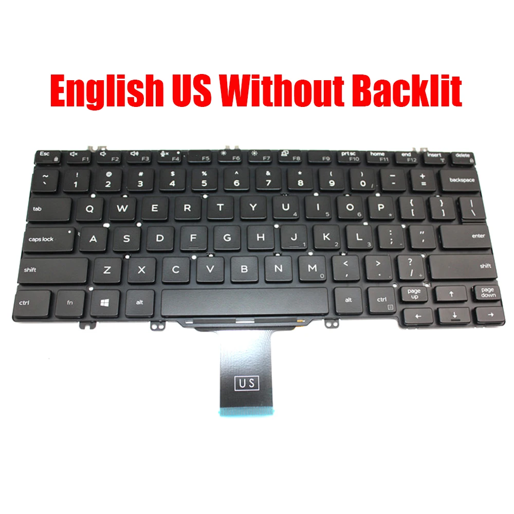 Backlit US Keyboard For DELL For Latitude 5300 5310 2-in-1 5300 5310 7300 009N8M 09N8M 02TR2K 2TR2K PK132EQ3B00 English New