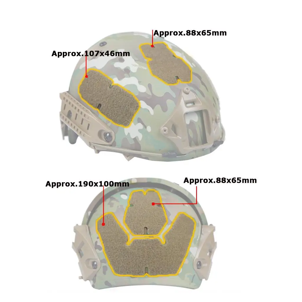 Velcro Helmet Sticker Patch Hook Loop Fastener Pad Set for Helmet Case and Hat Protection