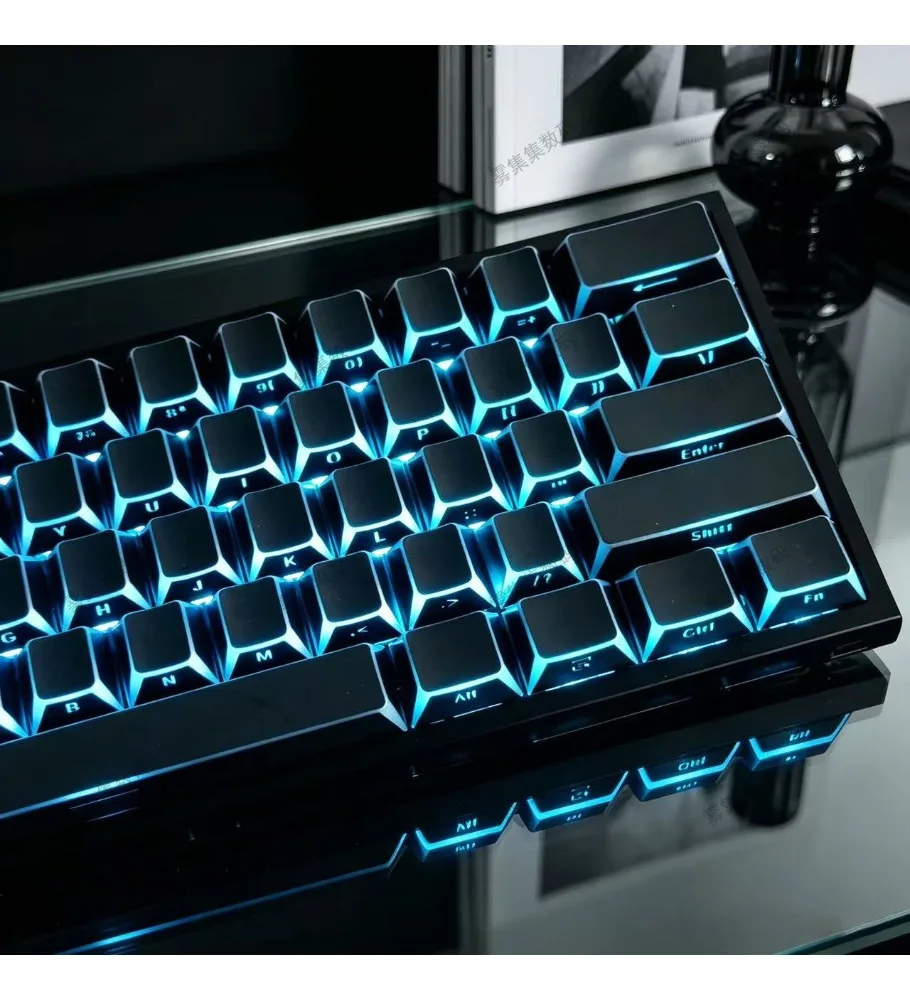 Refraction PBT edges and corners side engraved light wooting bee EZ63 night devil maicong ace68 magnetic axis keycap