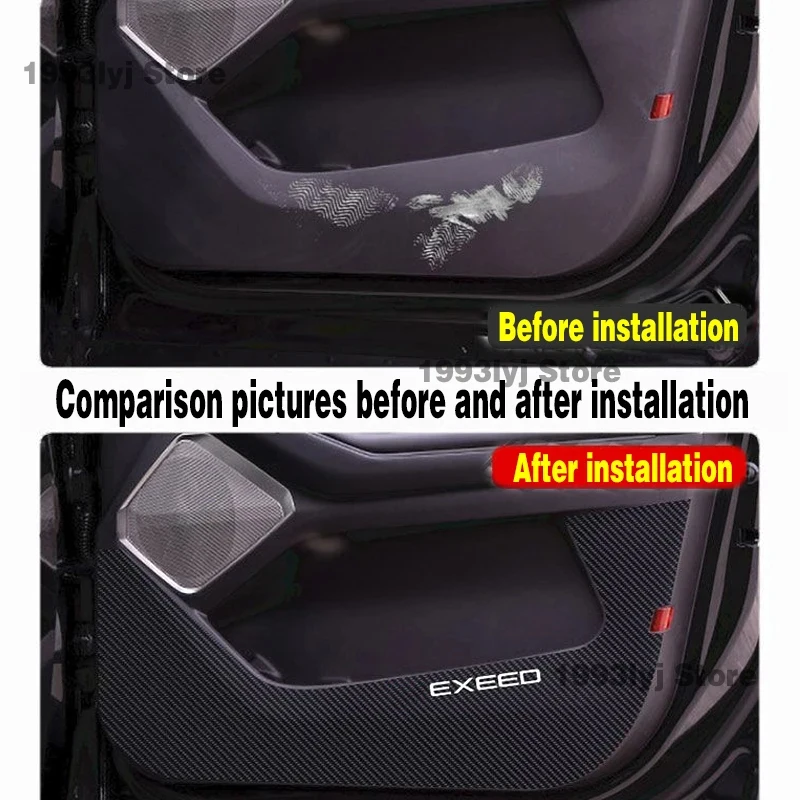 Car Door Anti-dirty Anti-kick Mat Pad Cushion Sticker Garnish Decoration Car-styling For Chery Exeed TXL Accessories