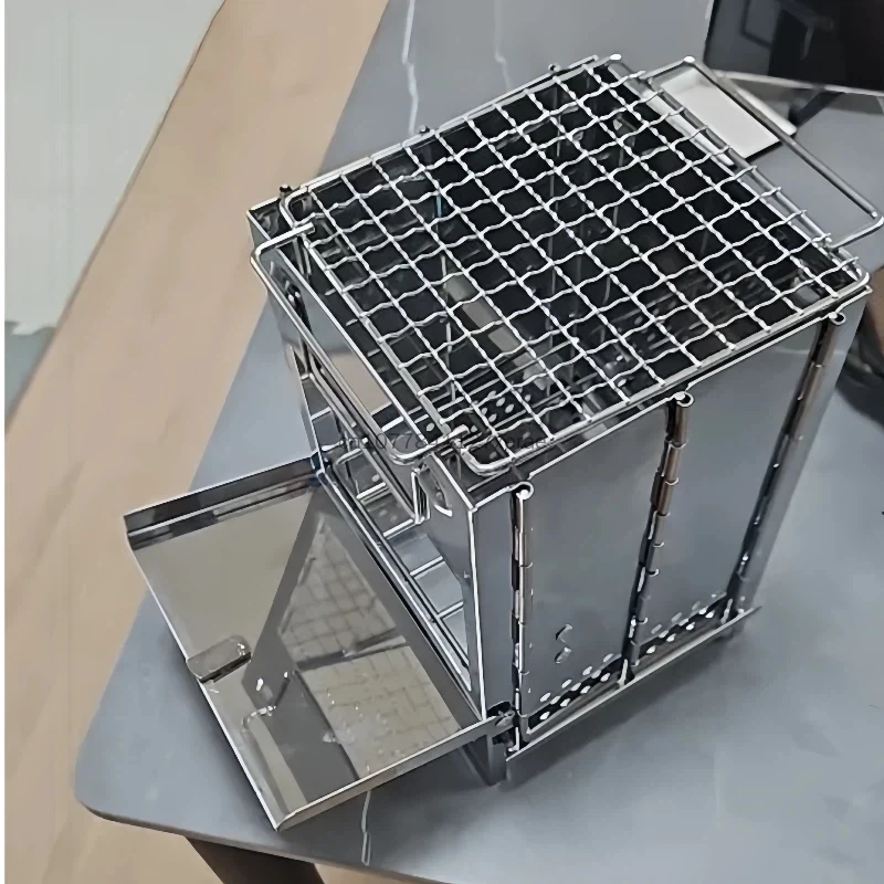 Outdoor Camping Wood Burning Stove Folding Camp Stove Collapsible Stove Campfire Stove for Outdoor Cooking Picnic Hiking BBQ