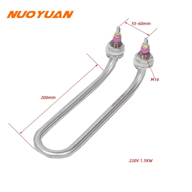 Water Heater Heating Element 220V SUS304 Heater Resistance U Type Tubular Heater 1.5KW/2KW