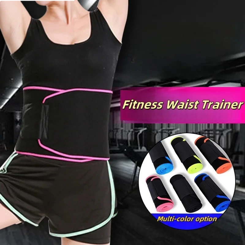 Women Waist Trainer Corset Body Shaper Tummy Control Belt Fitness Gym Lumbar Back Support Sweat Elastic Breathable Compression