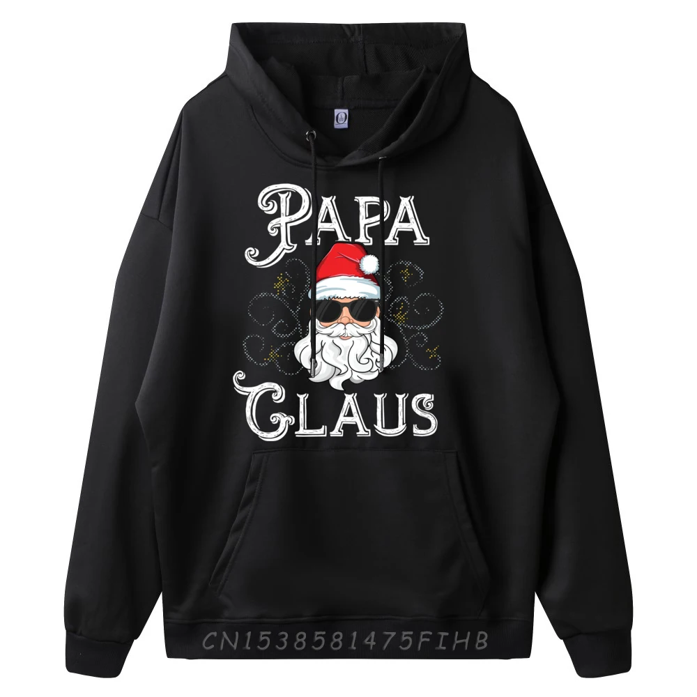 Papa Claus Matching Family Christmas Photo Graphic Pullover Hoodies Female Polyester Fiber New In Tops And Sweatshirts Normal