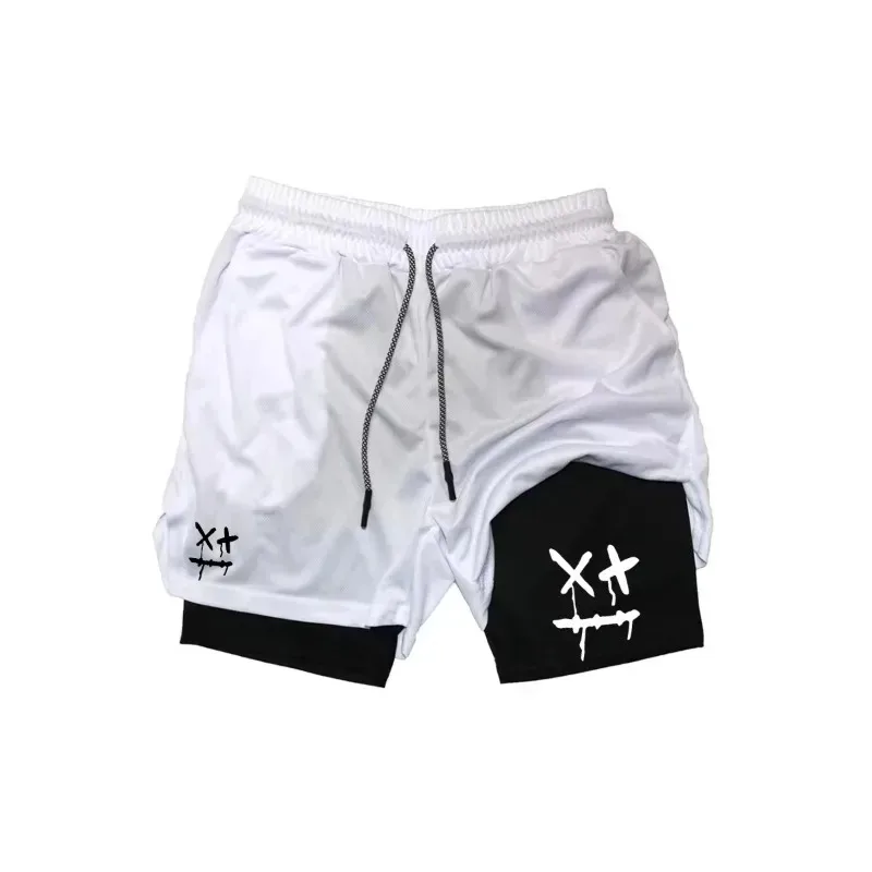 Gym 2in1 Summer Quick-Drying Men Workout Shorts comfortable Phone Pocket Towel Loop Fashion Running Fitness Compression Clothing