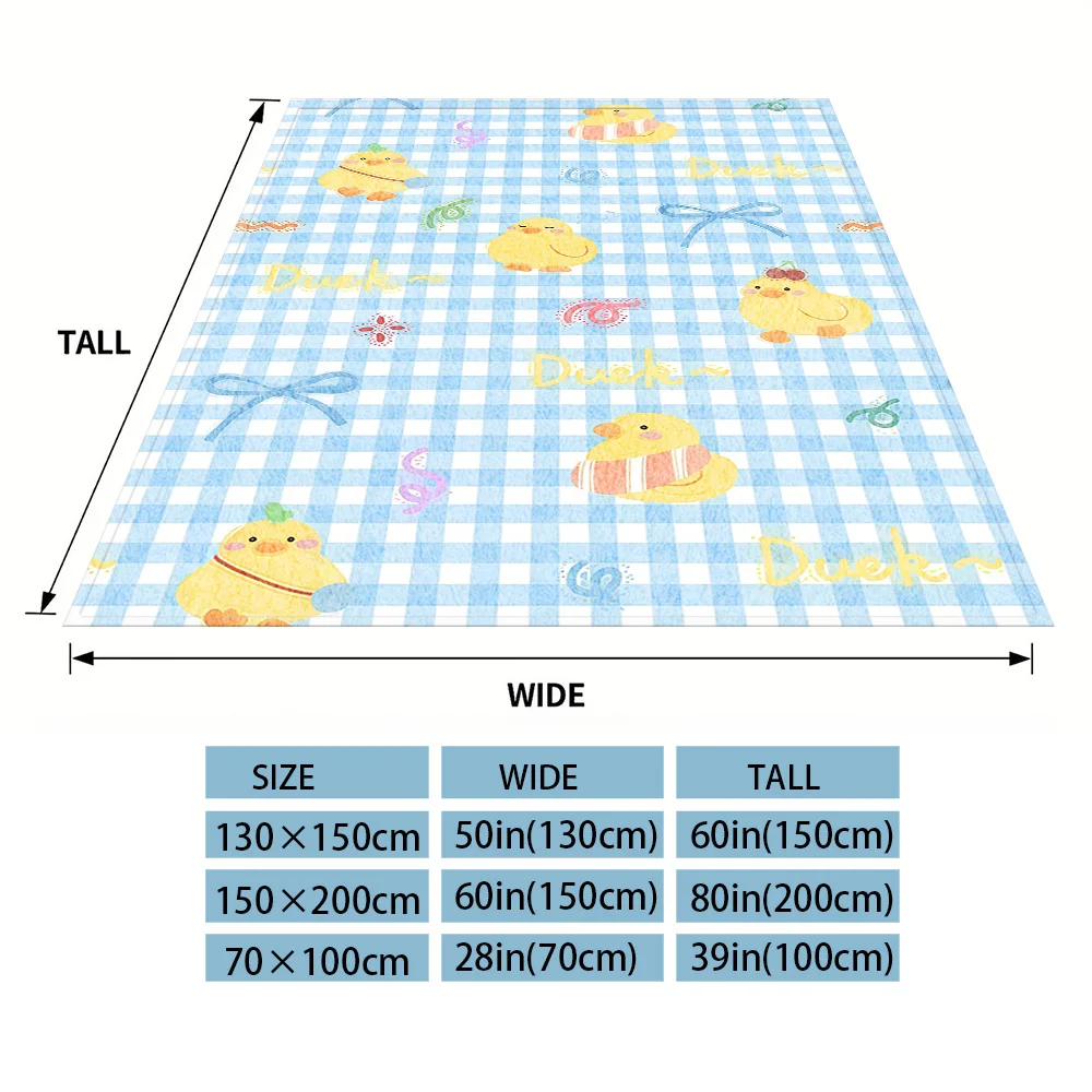 Ducky Fun Nap Blanket,Flannel Blanket,Suitable For Sofas,Beds,Cars,Rooms,Offices,Camping,Exquisite Gift Blankets