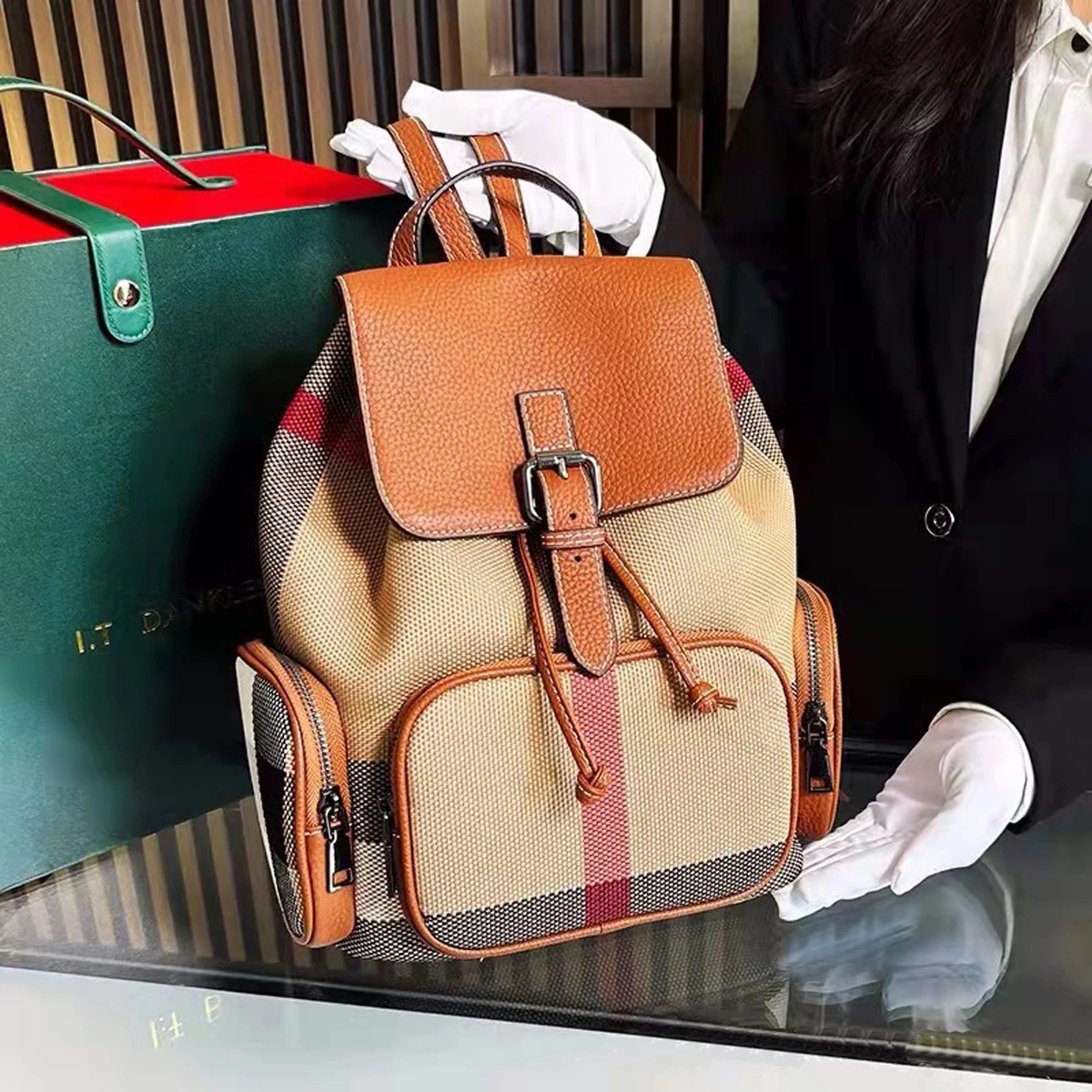 Korean fashion Women\'s Genuine Leather Bag Natural Backpack Ladies Backpack High Trendy Bags School Women\'s Leather Backpacks