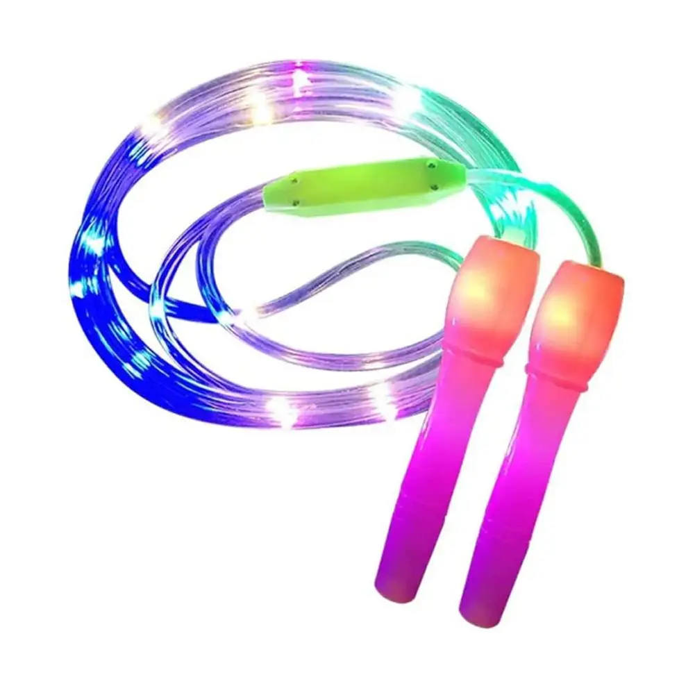 LED Luminous Jump Ropes Skipping Rope Sport Speed Ropes For Kids Night Exercise Fitness Glowing Rope Skipping Fun Toys
