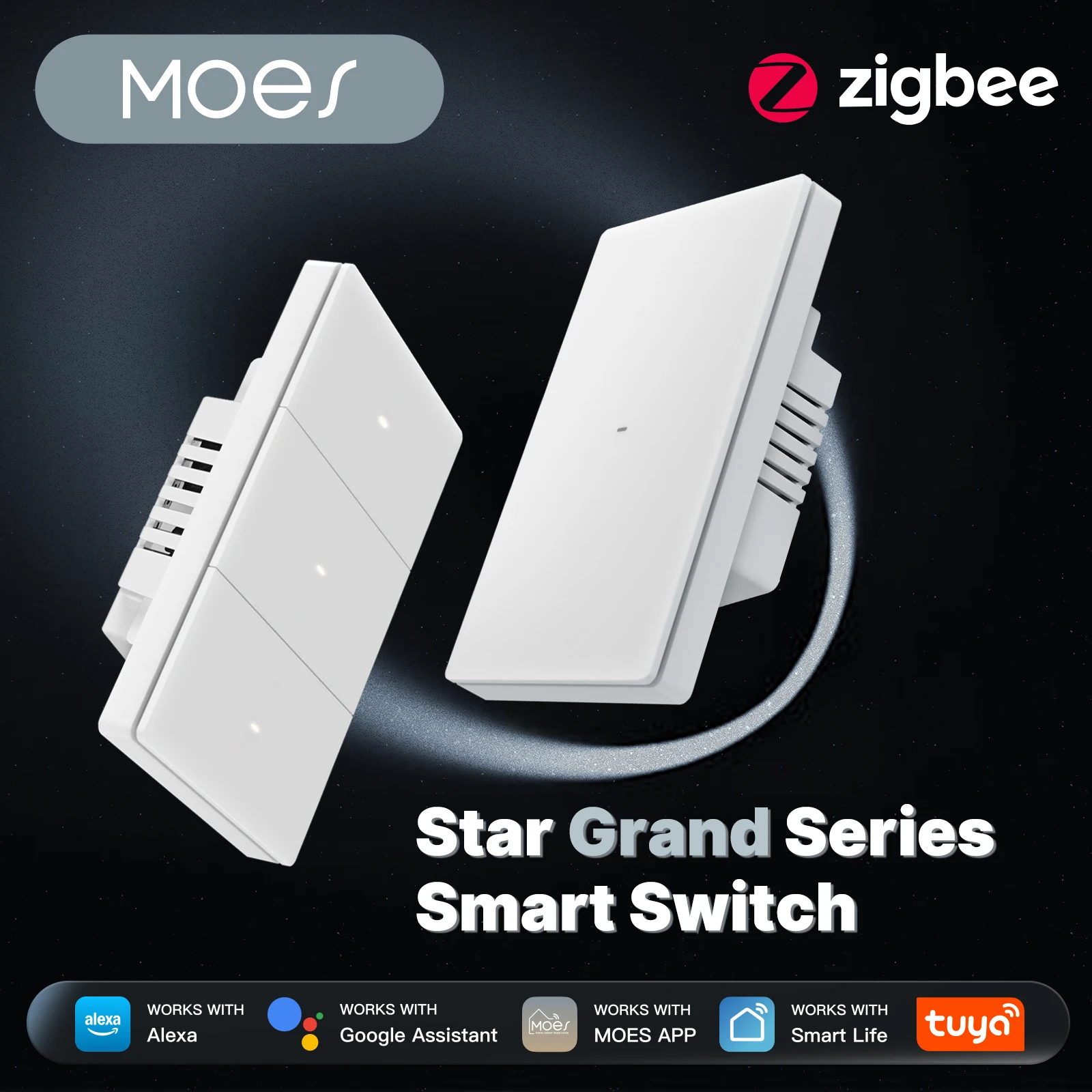 moes-tuya-zigbee-スマートウォールライトスイッチ-スターグランドシリーズ-us-プッシュボタン-app-リモート音声制御-alexa-google-home対応