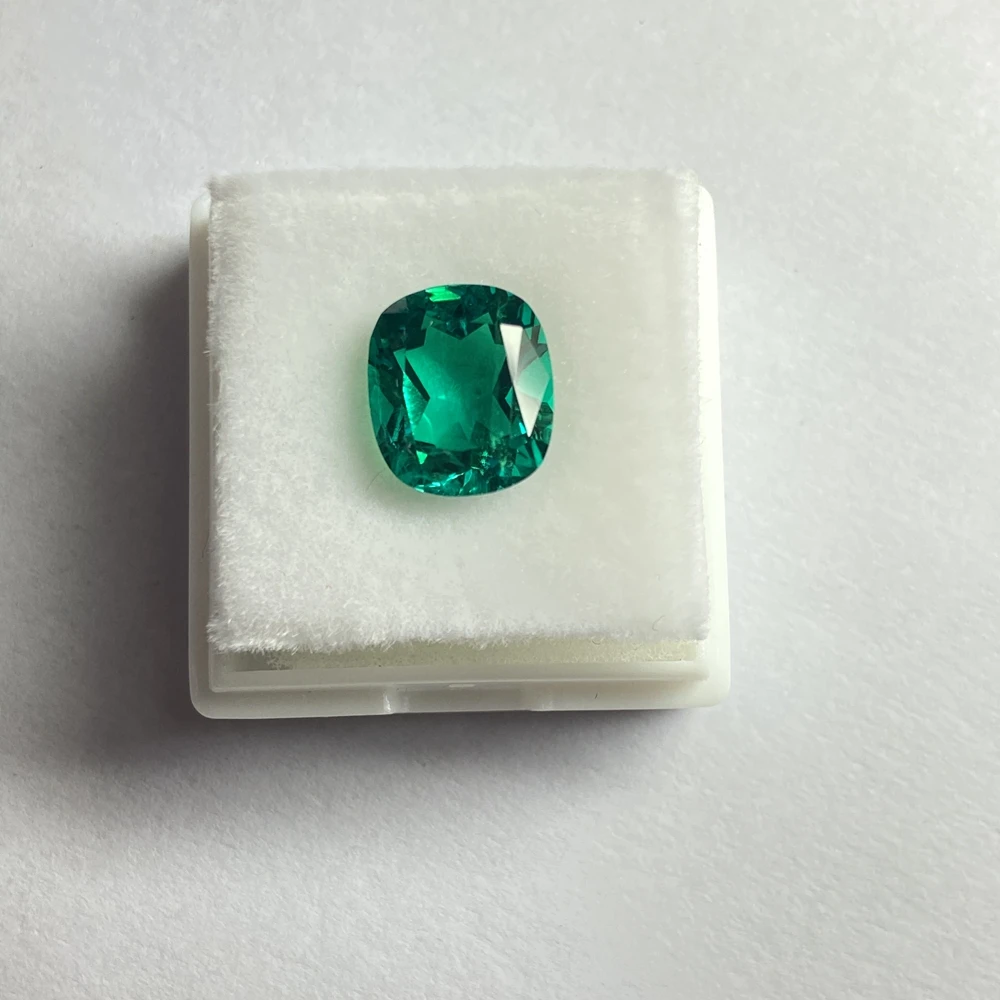 

Lengthen Cushion Shape 9x7mm 2 Carat Columbian Green Emerald Lab Created Hydrothermal Jewelry Gmestone