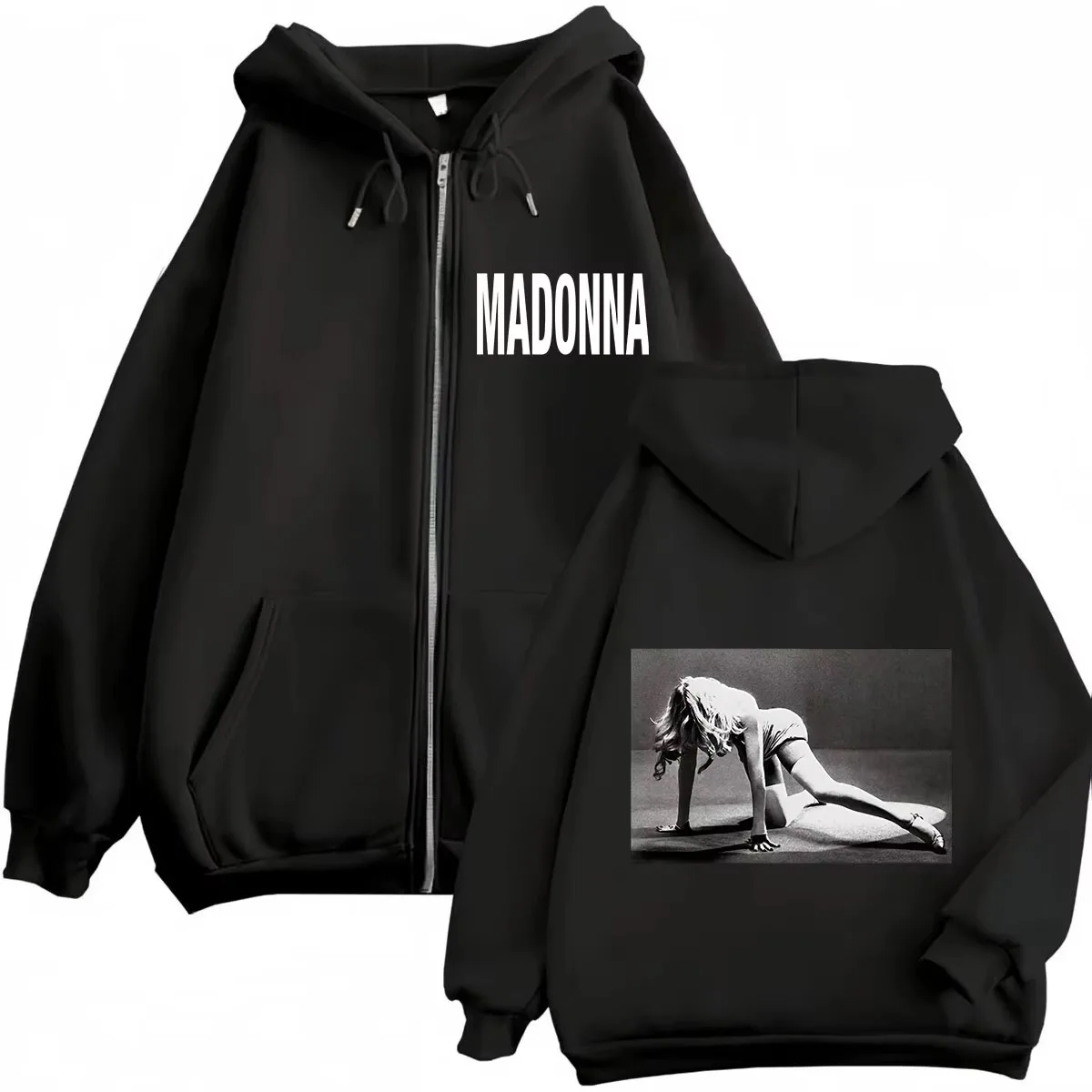 Madonna CONFESSIONS II Album Tour 2026 Print Hoodie Men Women Vintage Weatshirt Winter Loose Casual Zip Uip Jacket Streetwear