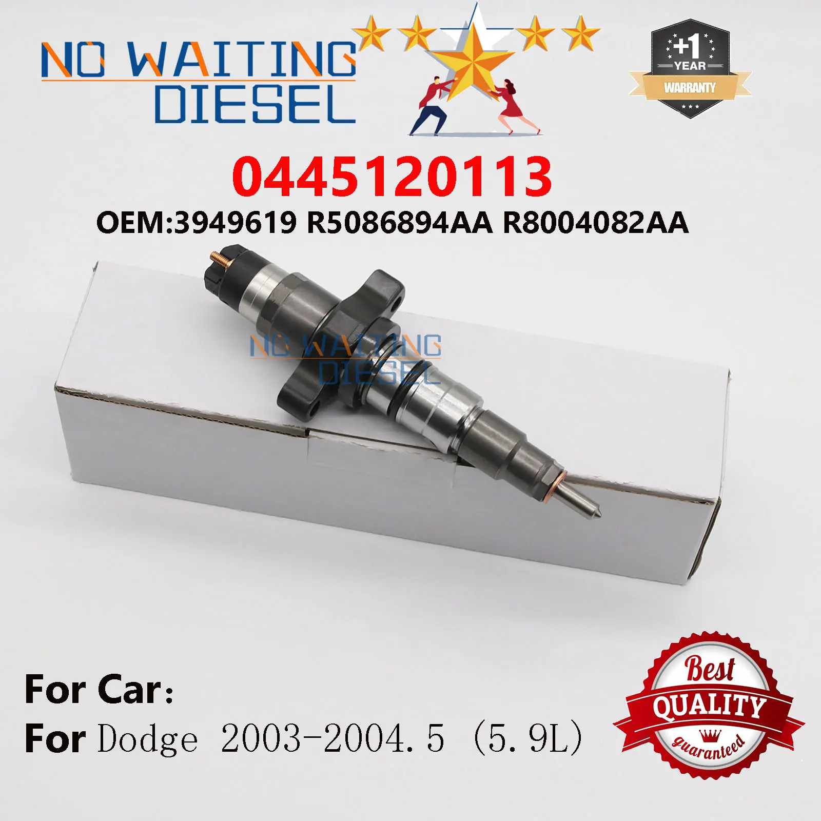 6PCS 0445120113 Common Rail Exchange Injector 0445 120 113 Diesel Injector OEM Number 3949619 R5086894AA R8004082AA For Dodge