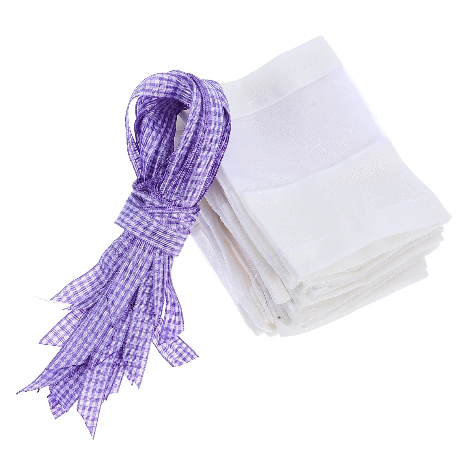 20Pcs Lavender Sachet Bags Small Drawstring Pouches Transparent Window Rustic Fabric for Aromatherapy Closets Bedrooms Travel